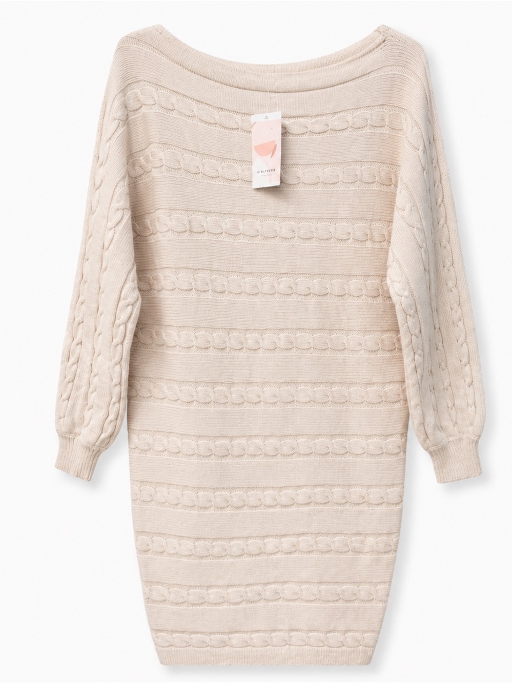 Kirundo Sweater Dress Medium Cream Knit Long Sleeve Cozy NWT